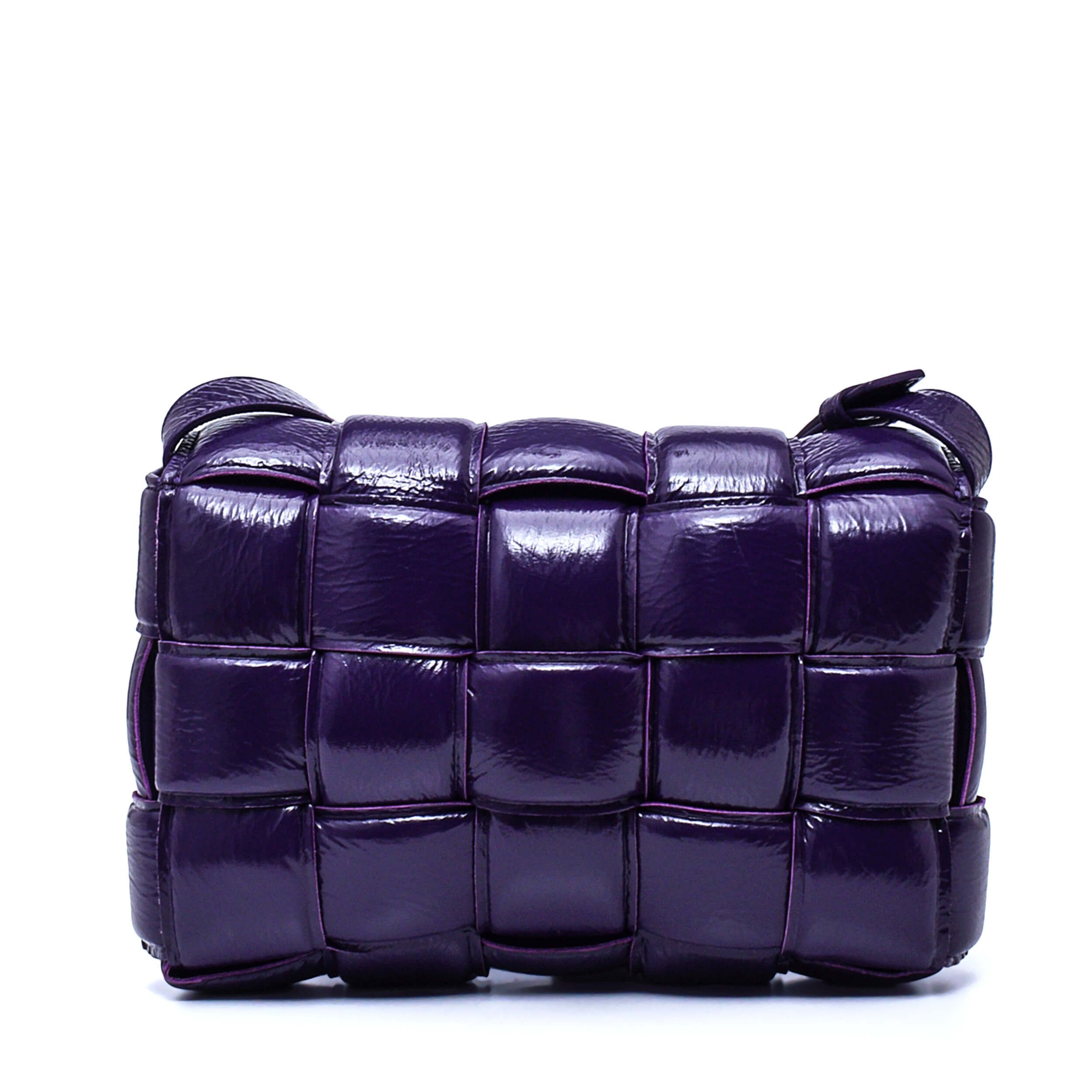 Bottega Veneta - Purple Patent Leather Padded Cassette Bag